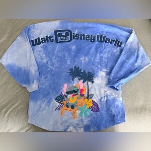 Disney Blue Tie-Dye Sweatshirt with Character Design